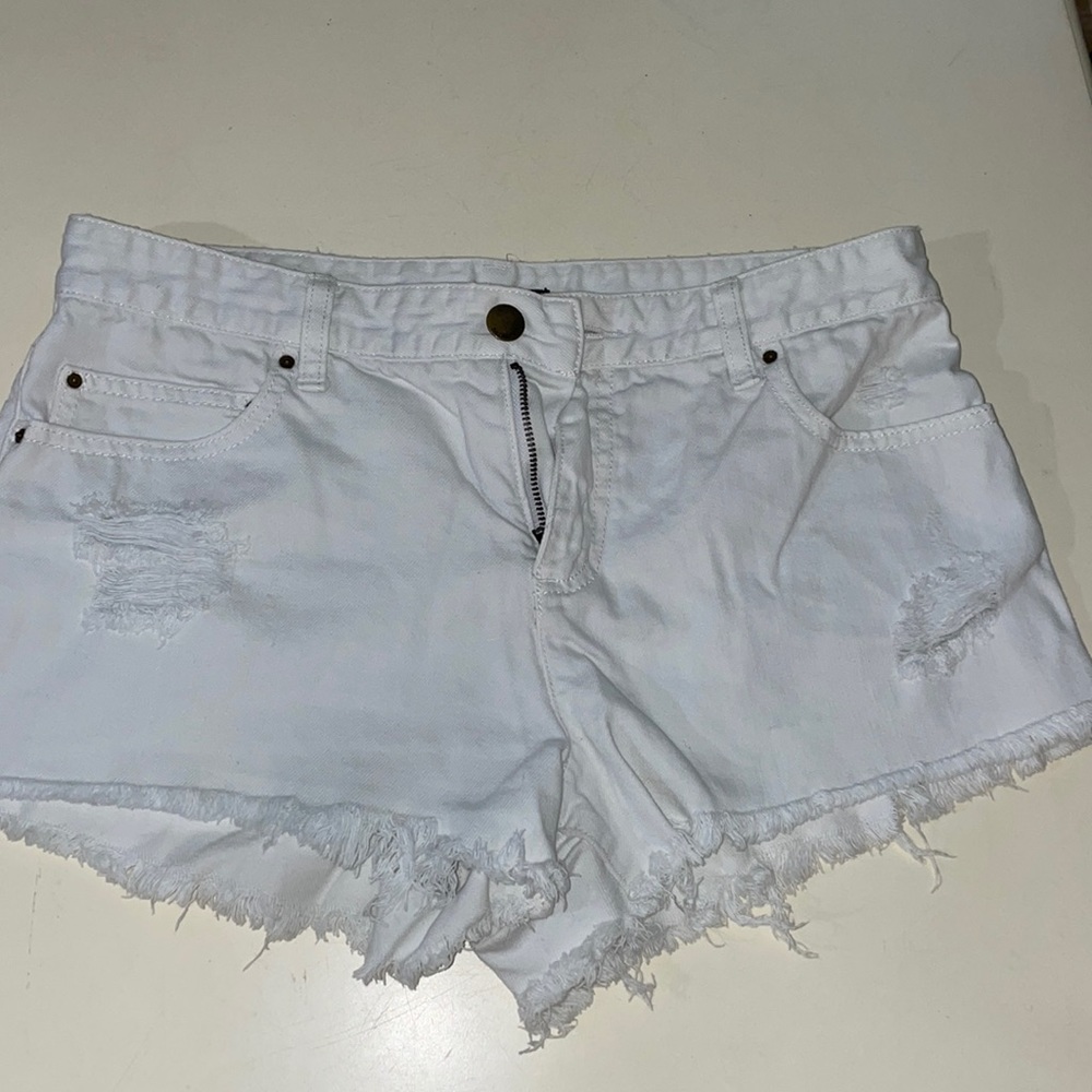 White Billabong Jean shorts